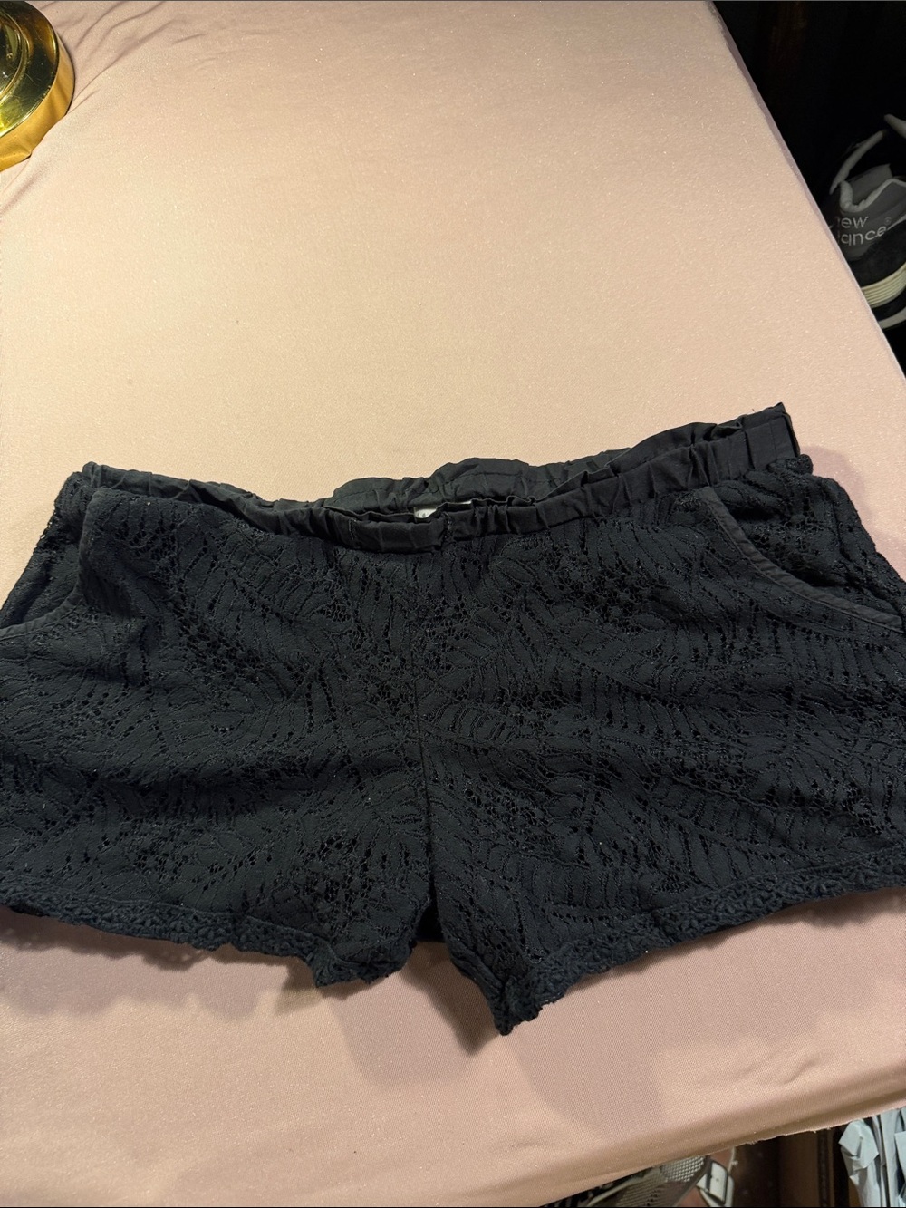 Jolt Black Lace High-Rise Women's Shorts